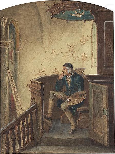 Bengt Nordenberg Selfportrait in the Pulpit of Virestad Church china oil painting image